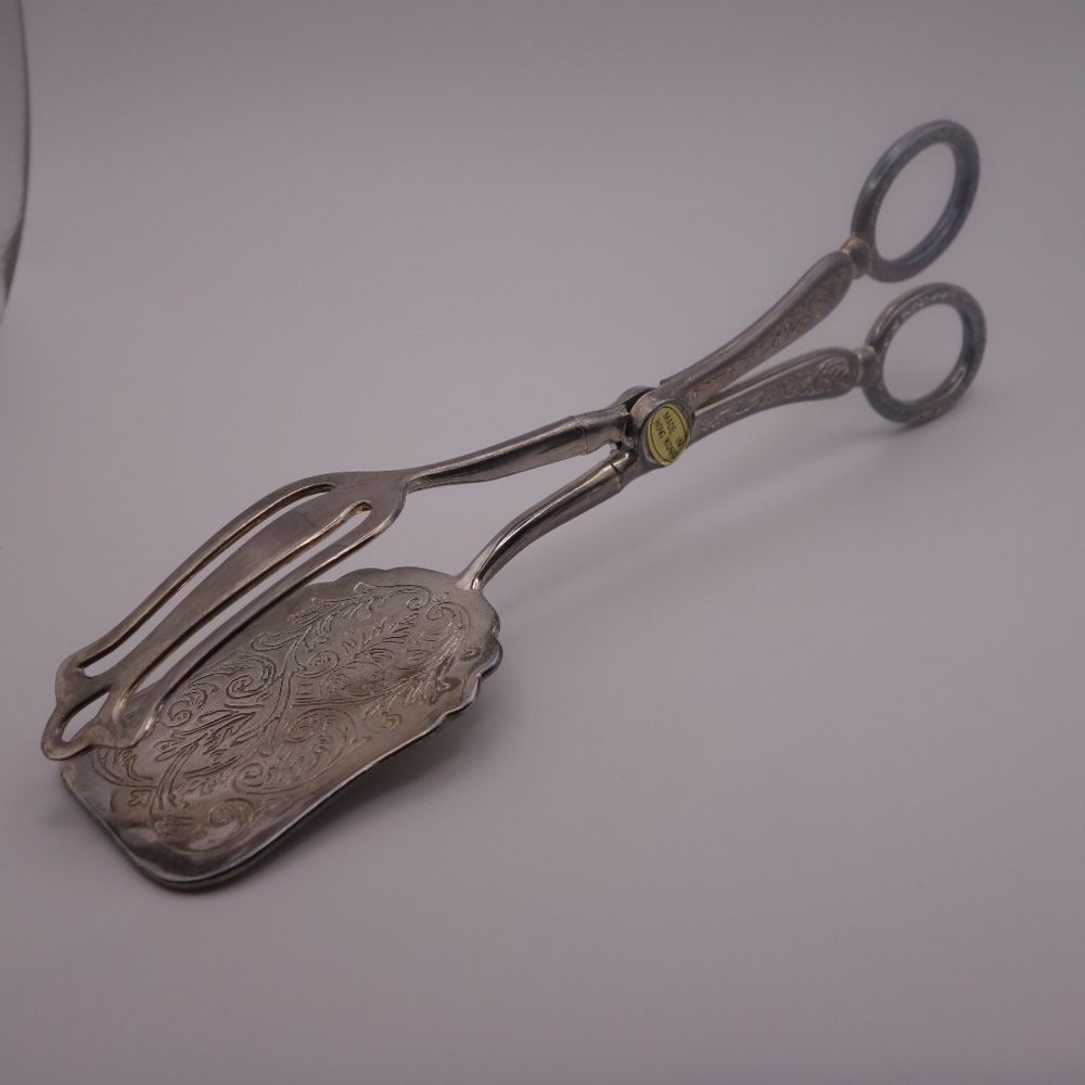 Vintage Zinc Alloy Made in Hong Kong Sandwich Tongs